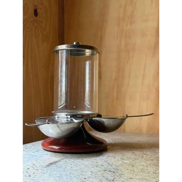 Mid-Century Modern Mid-Century Modern Space Age Italian Revolving Condiment Server in Chrome, Italy, 1950s For Sale - Image 3 of 18