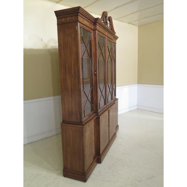 Wood Karges English Style Large Mahogany Breakfront For Sale - Image 7 of 13