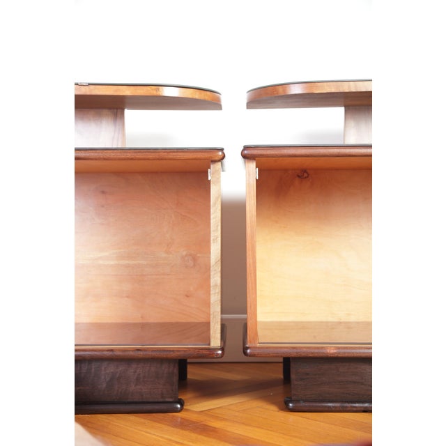 Art Deco Bedside Tables by Jindrich Halabala for Up Zavody, 1940s, Set of 2 For Sale - Image 18 of 18