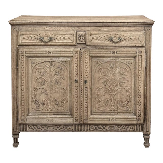 18th Century Country French Louis XVI Buffet in Stripped Oak For Sale