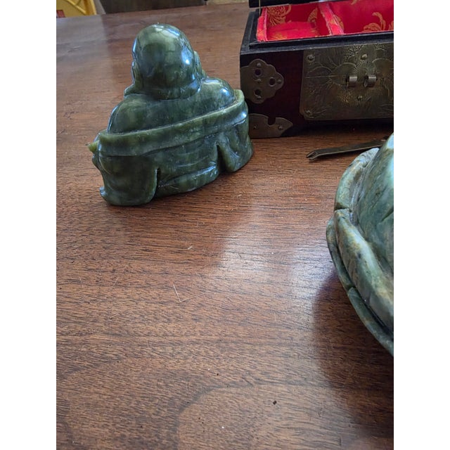 Stone Small Grouping of Asian Items With Green Stone For Sale - Image 7 of 9
