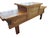 Large Mid-Century Balinese Hand-Carved Teak Sideboard - Hi-Lo Altar Cabinet For Sale - Image 18 of 18