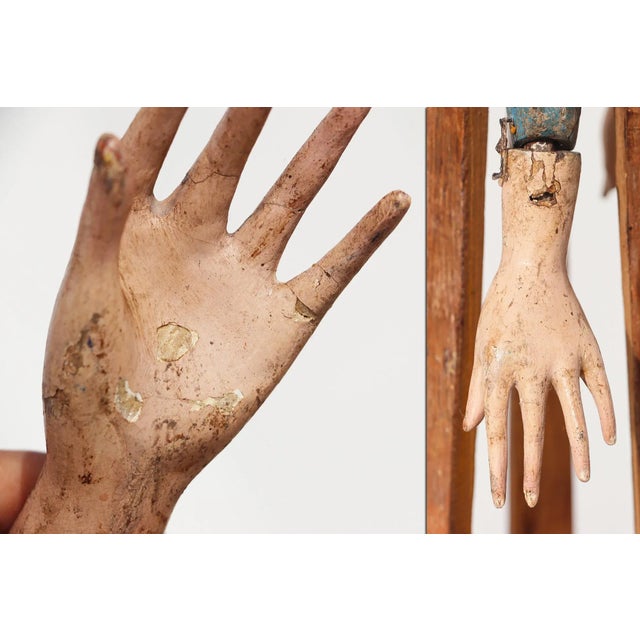 Baroque Santos Cage Doll With Silver Crown, Portuguese 18th Century, Virgin, Madonna, Religious For Sale - Image 11 of 12