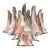 Murano Glass Pink and White Lattimo Chandelier, 1980s For Sale