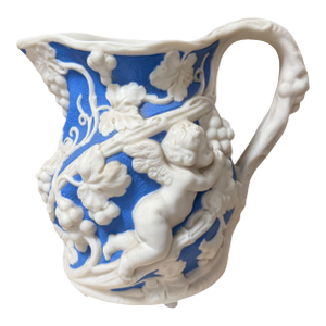 Antique Bennington Parian Ware Porcelain Pitcher Jug