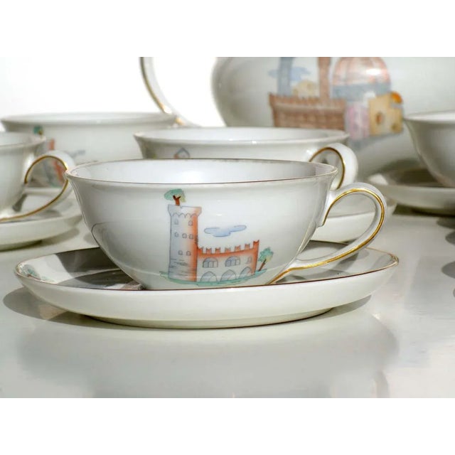 Ceramic Italian Art Deco Porcelain Tea Service by Guido Andlovitz for Verbano, 1930s, Set of 11 For Sale - Image 7 of 9
