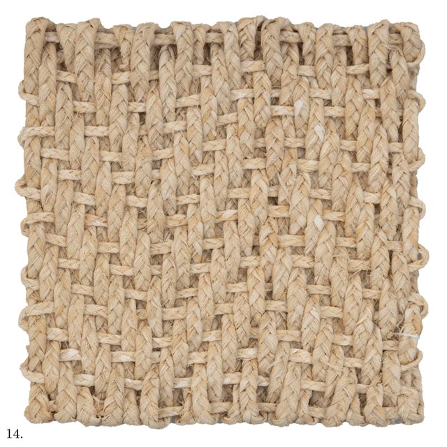 Abaca Natural Premium Braid and Style Fiber Rugs 2x2Ft. For Sale - Image 9 of 12