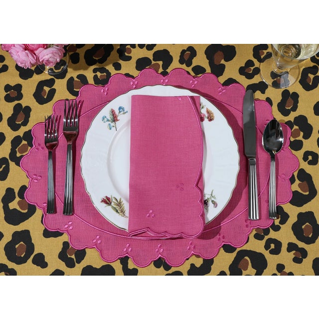 Traditional Leopard Animal Print Tablecloth 54"x54" For Sale - Image 3 of 3