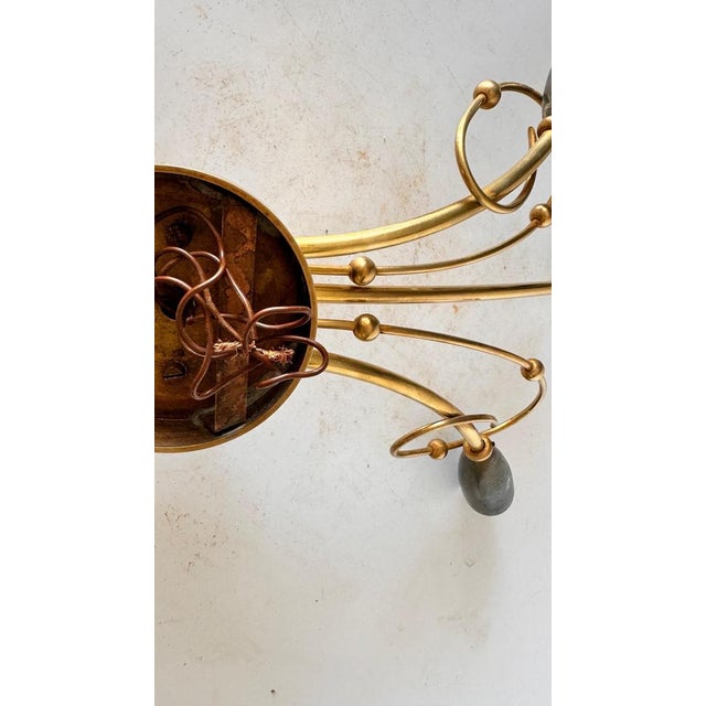 Metal Sconce in Brass Floral Pattern, Italy, 1960s For Sale - Image 7 of 11