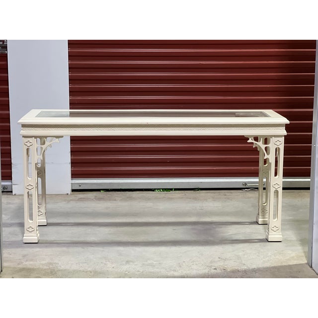 1990s Palm Beach Chinese Chippendale/Pagoda Console Table For Sale - Image 18 of 18