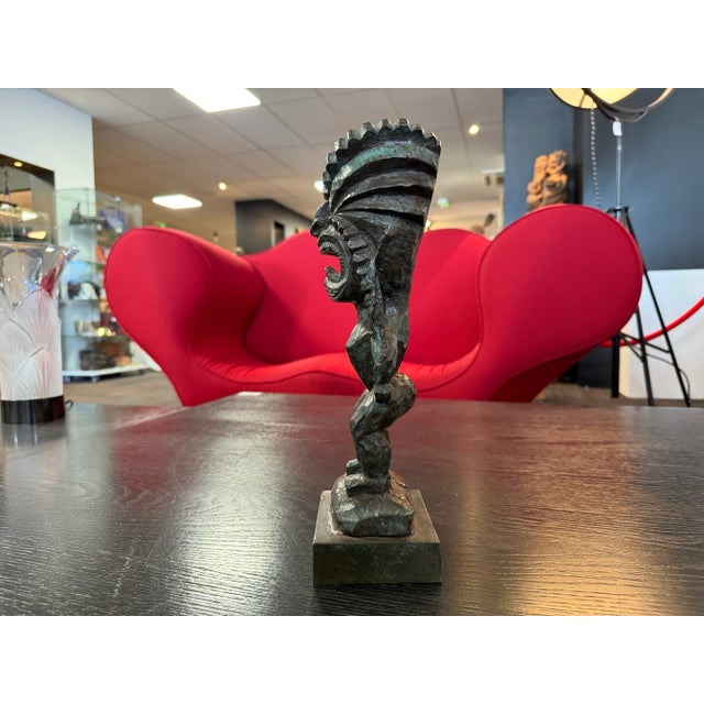 Joel Roux, Bronze Sculpture of a Tiki, Unique Work, 2000 For Sale - Image 12 of 12