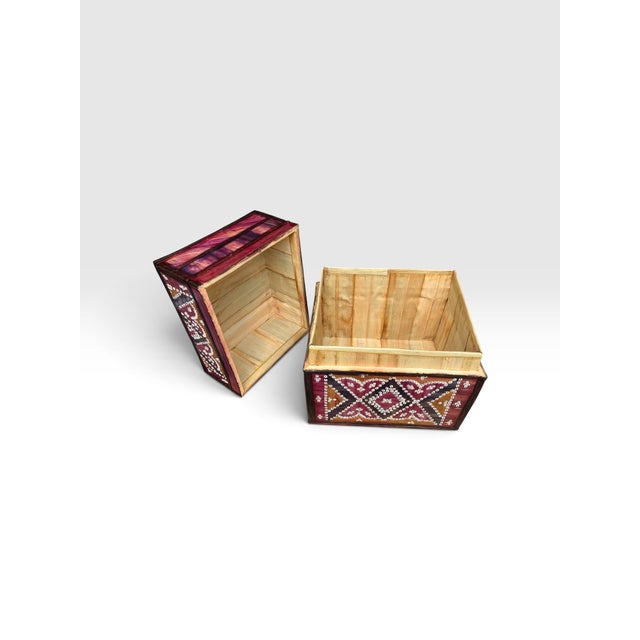 1980s Handcrafted African Storage Boxes With Cowrie Shell Decoration – Set of Three For Sale In West Palm - Image 6 of 10