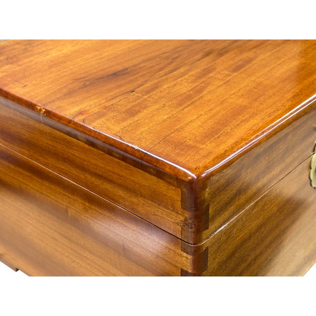 Chinese Medium Brown Rectangular Camphor Wood Storage Box Chest For Sale In San Francisco - Image 6 of 9