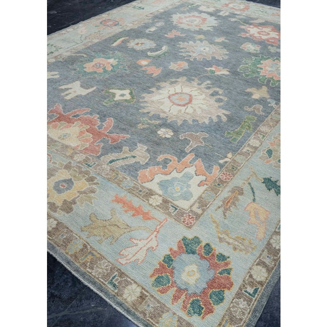 Black Turkish Oushak Rug 9'6" x 13' #20376 For Sale - Image 8 of 8