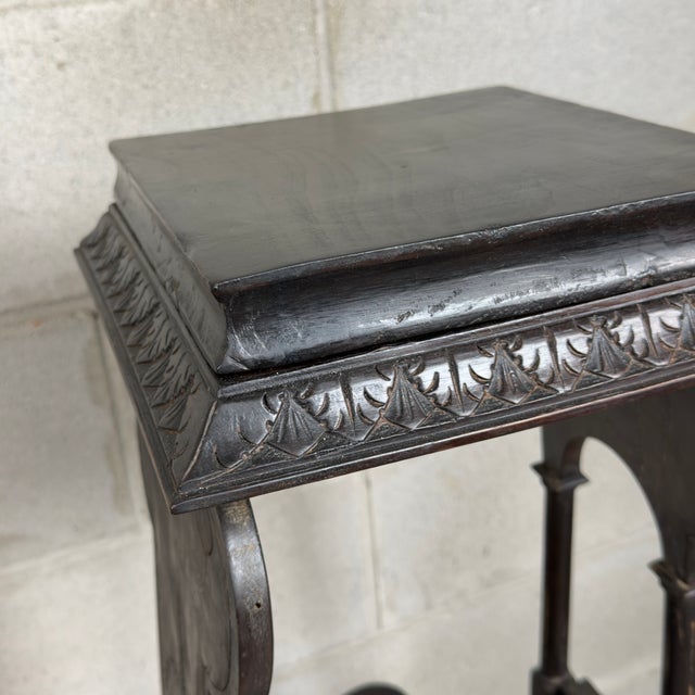 Wood Antique Wooden Column Pedestal from Artigianato Italiano, 1900s For Sale - Image 7 of 15