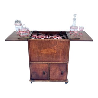 Prohibition Era Pop Up Liquor Bar Cabinet For Sale
