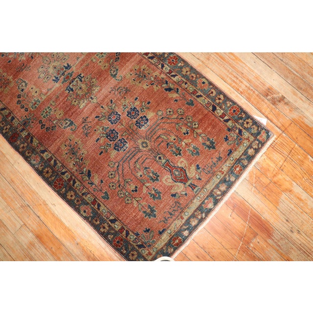 Early 20th Century Antique Zabihi Collection Persian Kashan Runner - 2'2" x 8' For Sale - Image 5 of 9