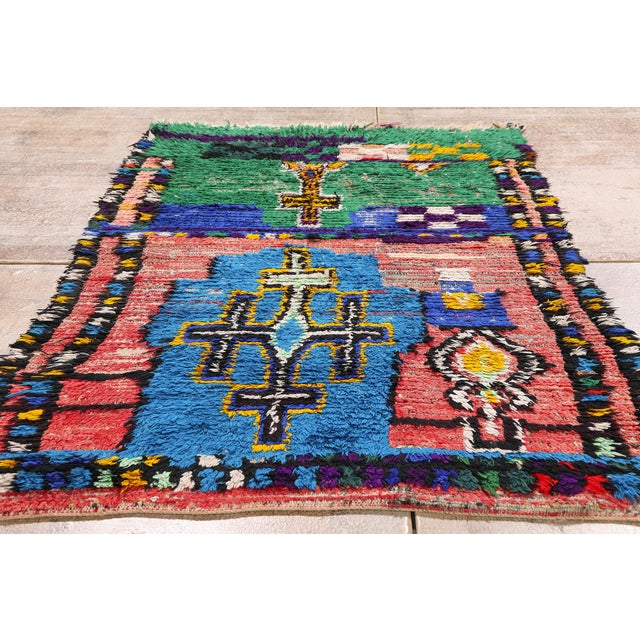 Vintage Azilal Moroccan Rug, 03'04 X 05'06 For Sale - Image 9 of 10