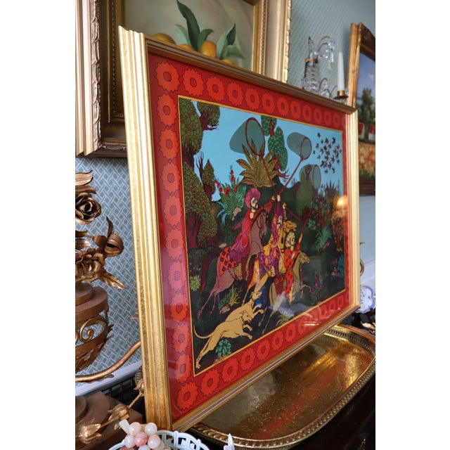 Vintage Diana Bennett “Royal Bird Hunters” Signed Lithograph, 224/300 For Sale In Washington DC - Image 6 of 18