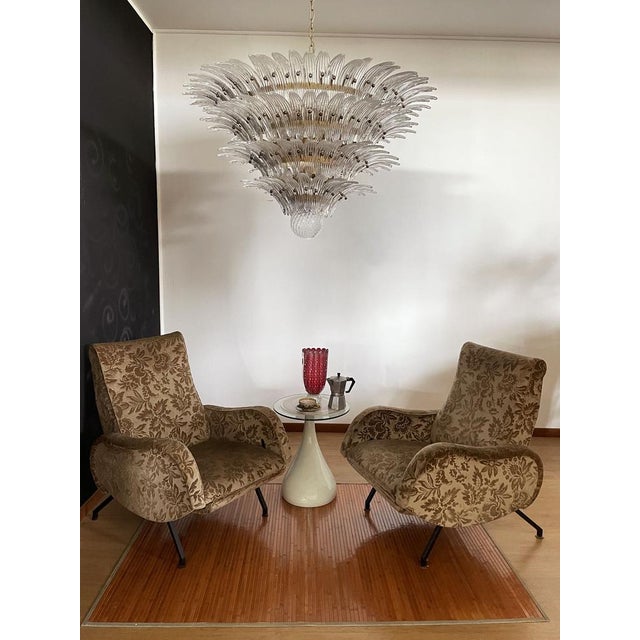 Palmette Chandelier in Clear Glass, 1990s For Sale - Image 16 of 18