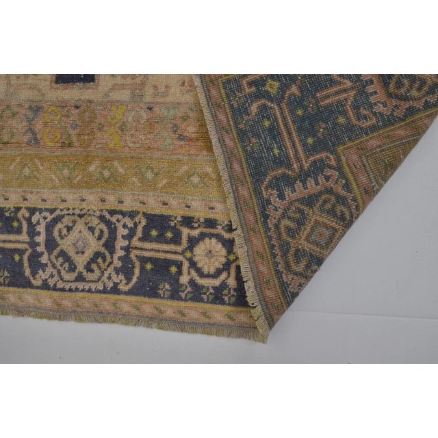 Vintage Framhouse Decor Wool Carpet For Sale - Image 10 of 10