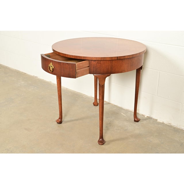 Baker Furniture Queen Anne Walnut Tea Table For Sale In South Bend - Image 6 of 16