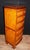 Wood Regency Burl Walnut Chest on Chest Bow Front Commode For Sale - Image 7 of 9