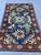 Art Deco Blue Moroccan Art Deco Hand-Knotted Wool Rug - 7'5" X 4'2" For Sale - Image 3 of 10
