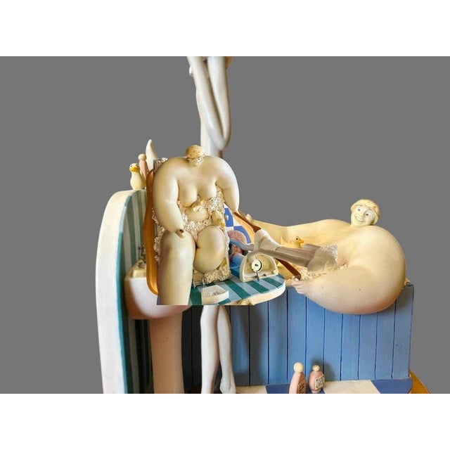 Peekaboo Figural Resin Sculpture in the style of Sarah Jane Szikora For Sale - Image 12 of 16
