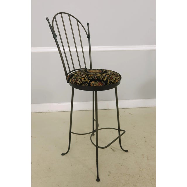 Traditional Set of 3 Charleston Forge Iron Counter Bar Chairs For Sale - Image 3 of 11