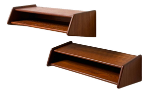 Model 24 Wall Shelves in Teak by Kai Kristiansen for Aksel Kjersgaard, 1960s, Set of 2