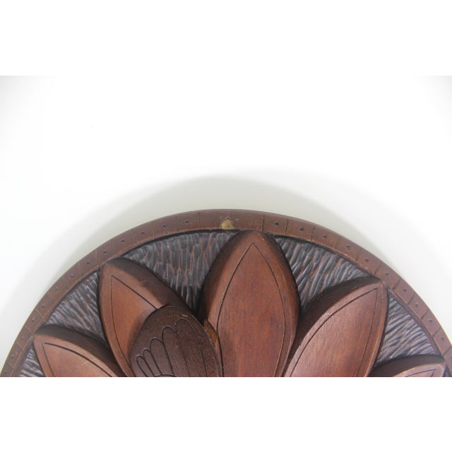 Mid Century Hand Carved Wood Wall Art For Sale - Image 4 of 10