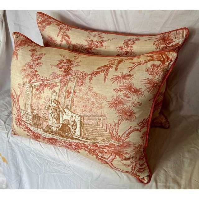 Textile Pair of Chinoiserie Style Pindler & Pindler Textile Pillows For Sale - Image 7 of 8