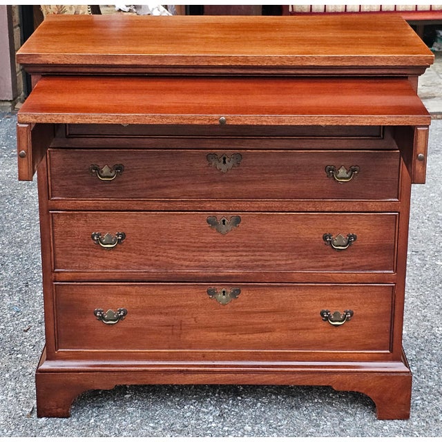 Brown Mid Century Craftique Mahogany Secretery Chest of Drawers With Locks and Keys For Sale - Image 8 of 16