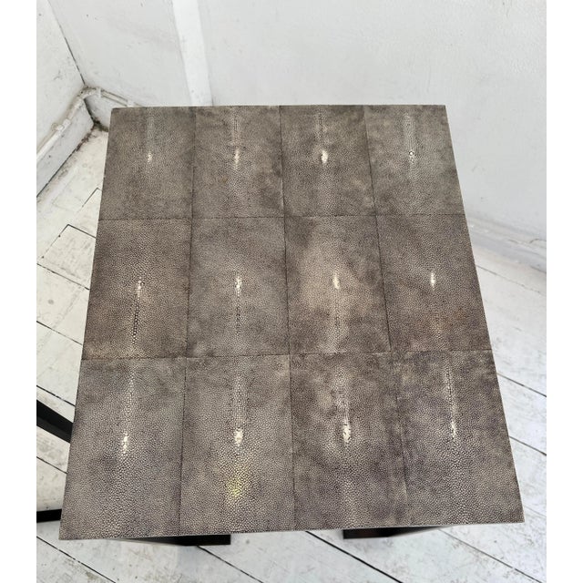 Black Side Tables in Galuchat, 1980s, Set of 2 For Sale - Image 8 of 9