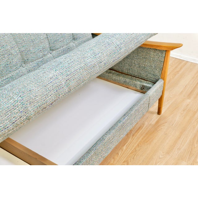 Wood Mid Century Daybed Attributed to Jentique Furniture For Sale - Image 7 of 11