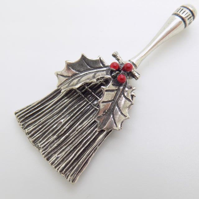 Vintage Italian Handmade Genuine Silver Christmas Decoration Figurine, 1980s For Sale - Image 4 of 13