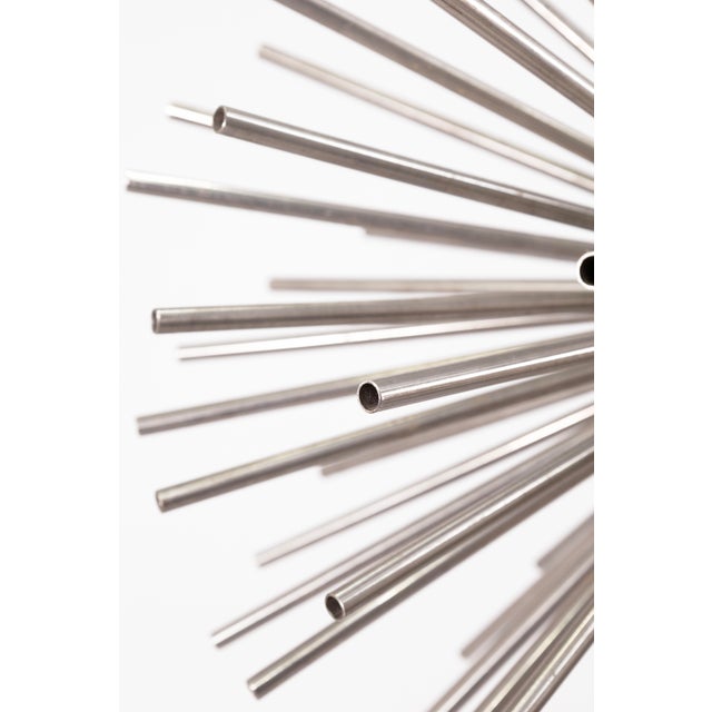 1970s Curtis Jere Sputnik (41.5") 1972 Rare Three Pom Atomic Floor Sculpture Modern For Sale - Image 5 of 7