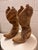 1970s Carved Cowboy Boots, Signed by Artist - Set of 2 For Sale - Image 4 of 6