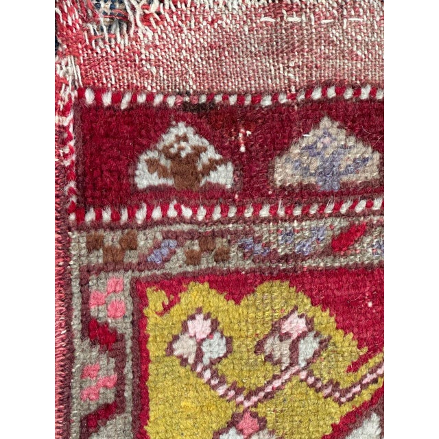 Red Mid-Century Turkish Yastik Rug from Bobyrugs, 1950s For Sale - Image 8 of 11