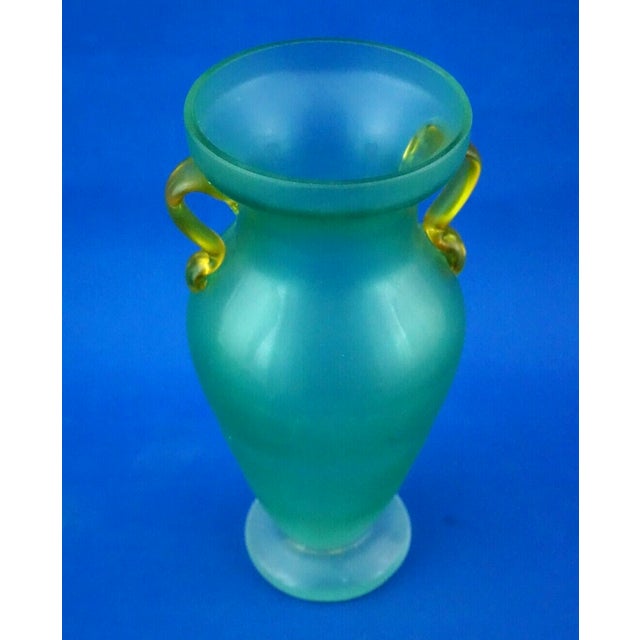 Murano Blown Glass Amphora Vase by Barbini, 1950s For Sale - Image 10 of 18