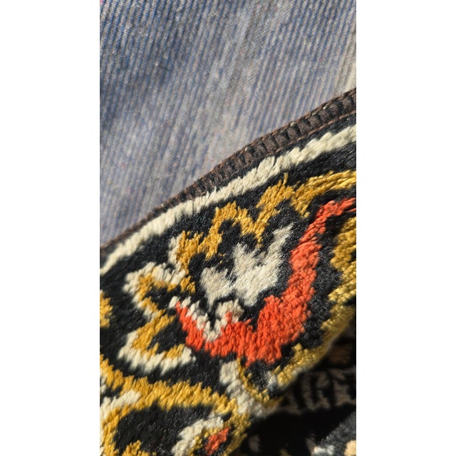 Vintage Spanish Bull Fight W Matador and Bull Velvet Tapestry Made in Italy For Sale - Image 15 of 16
