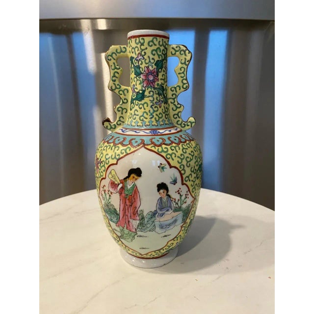 Late 20th Century Late 20th Century Chinese Ceramic Vase With Stand For Sale - Image 5 of 5
