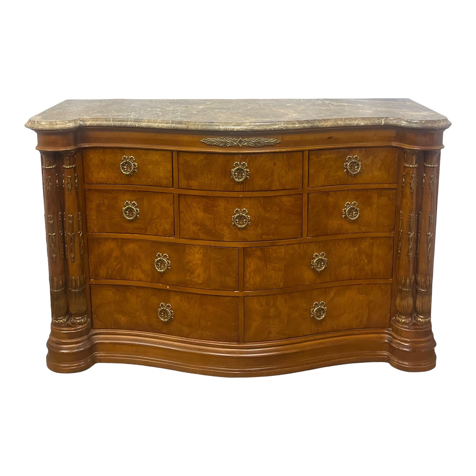 Vintage Bernhardt Margaux Collection Neoclassical Empire Style Walnut