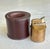 Mid 20th Century Vintage Stitched Leather Table Lighter For Sale - Image 5 of 6