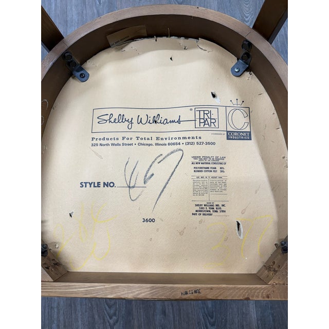 Vintage Shelby Williams Barrel Back Lounge Chairs Tub Chairs Armchairs - Pair For Sale - Image 14 of 15