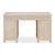 Stone Gray Reeded Pine Pedestal Desk in Stone Grey For Sale - Image 8 of 11