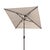 Athens 7.5 Ft Square Crank Umbrella, Beige With White Understripe For Sale In Philadelphia - Image 6 of 6