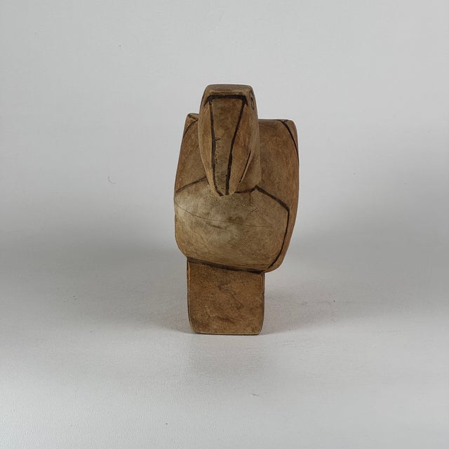 Mid 20th Century Vintage Hand Carved & Outlined Parrot Sculpture From Balsam Wood For Sale In New York - Image 6 of 8