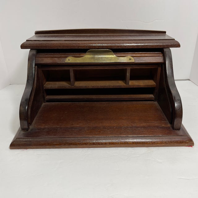 20th Century Wooden Roll Top Desk Organizer Chairish